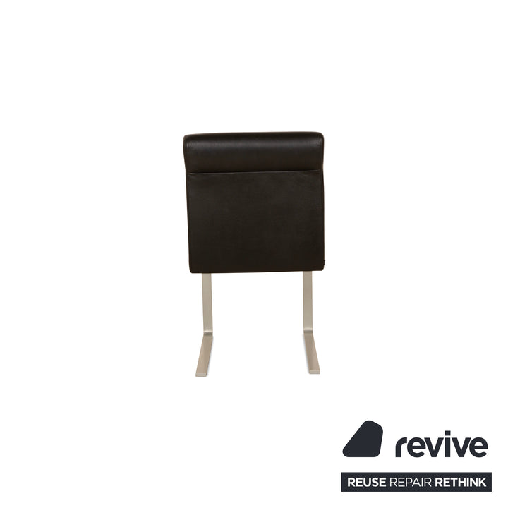 Lot de 6 chaises Cor Quant en cuir noir