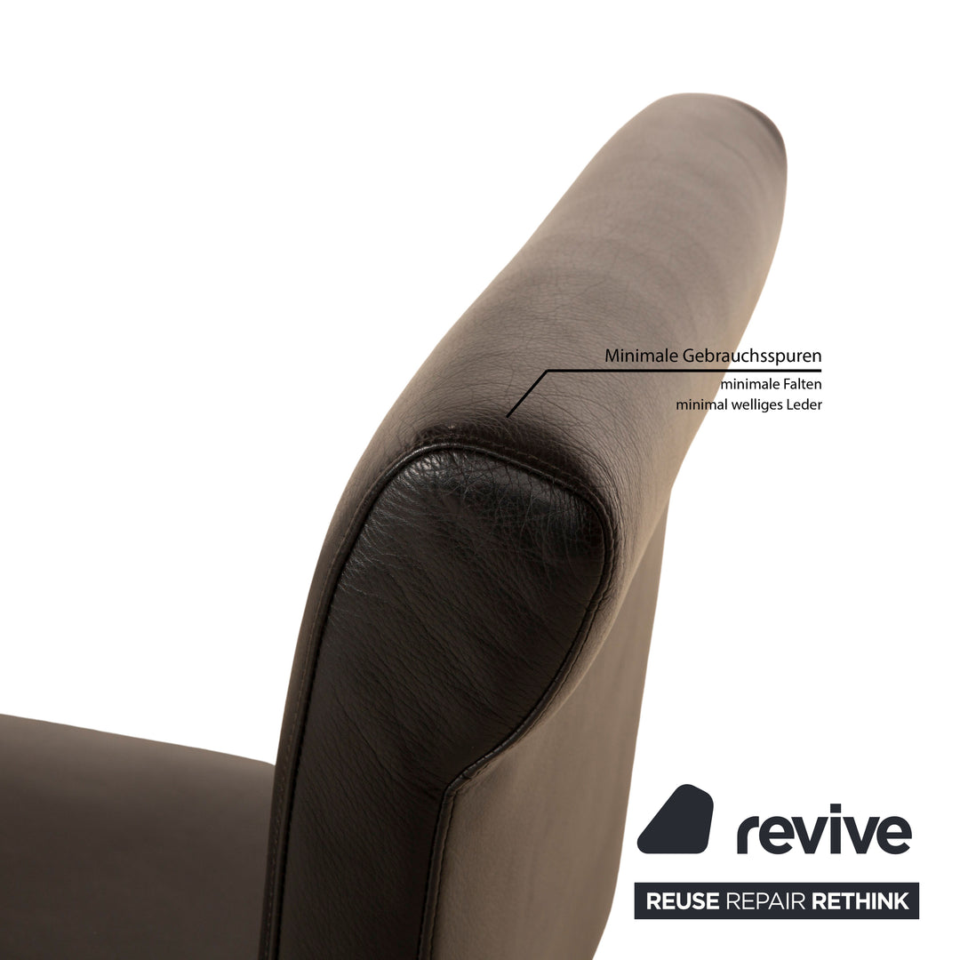 Lot de 6 chaises Cor Quant en cuir noir