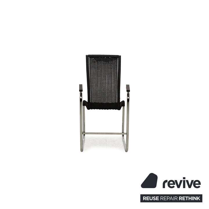 Lot de 6 chaises en bois Tecta B25 noir rouge