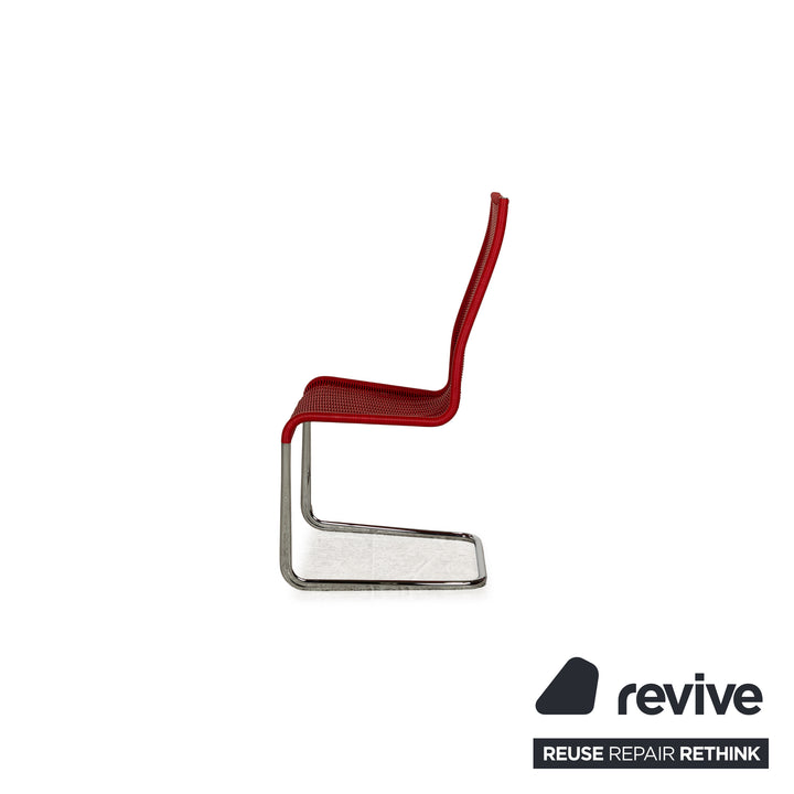 Lot de 6 chaises en bois Tecta B25 noir rouge