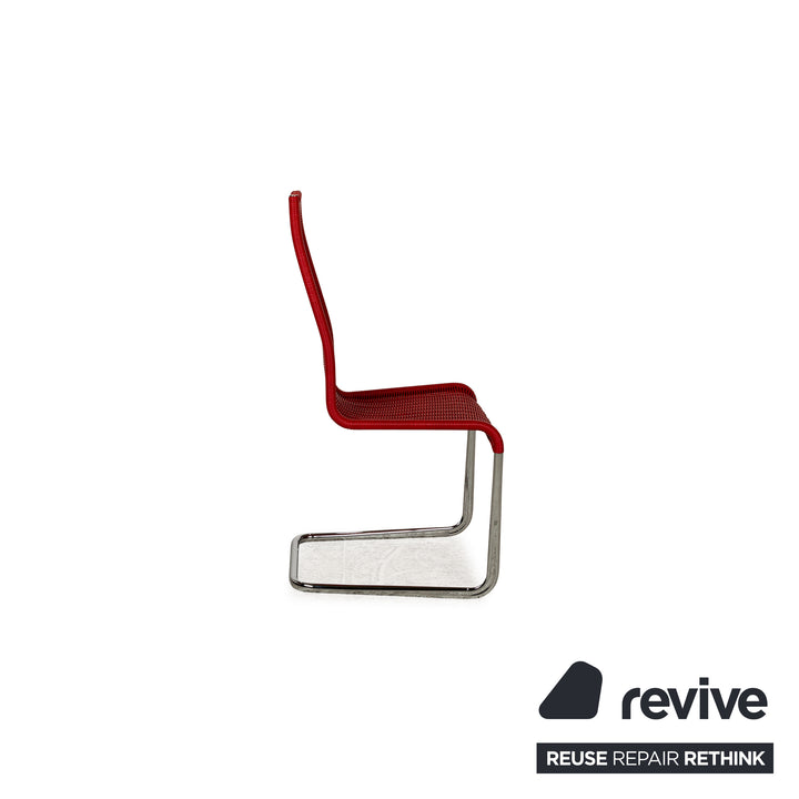 Lot de 6 chaises en bois Tecta B25 noir rouge