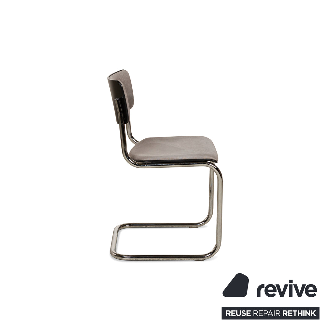 6er Garnitur Thonet S43 Stoff Stuhl Grau