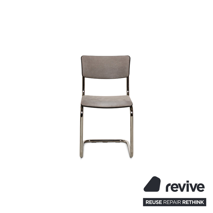 6er Garnitur Thonet S43 Stoff Stuhl Grau