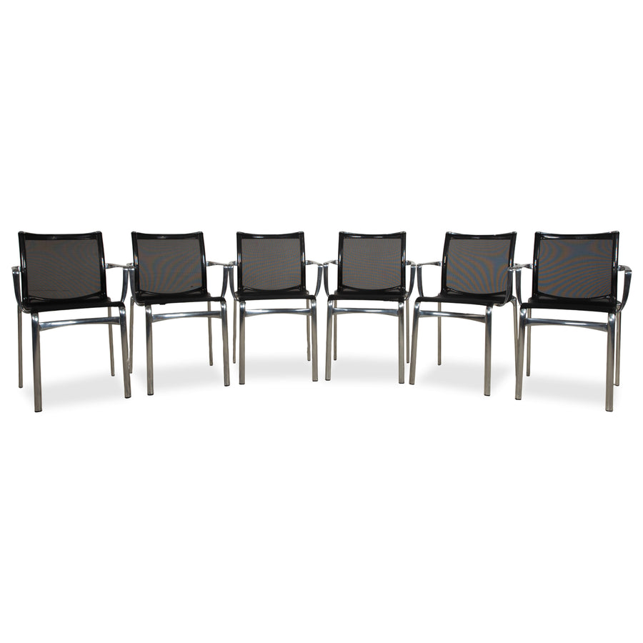 6er Set Alias Bigframe 44 / 440 Stuhl Garnitur Netz Alberto Meda Armlehnen