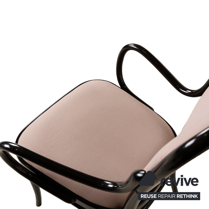 6er Stuhl-Garnitur Thonet Holz Dunkelbraun Rosa Altrosa Set Kaffeehaus