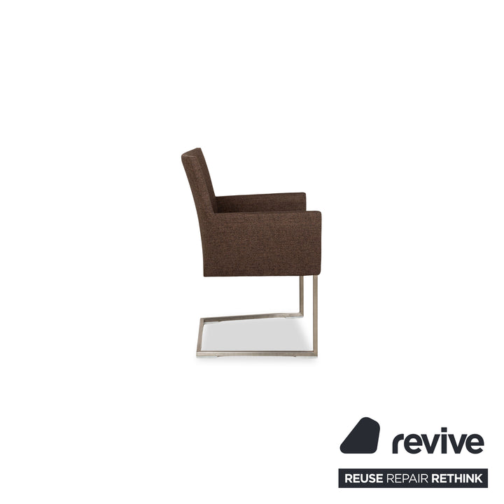 Lot de 8 chaises bert plantagie ARC-E en tissu marron