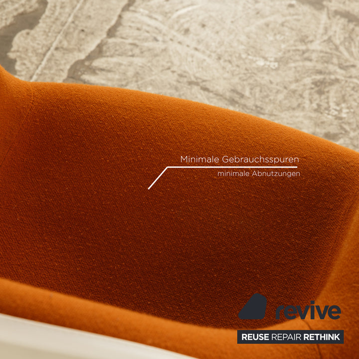 8er Garnitur Vitra Eames Plastic Armchair Kunststoff Orange
