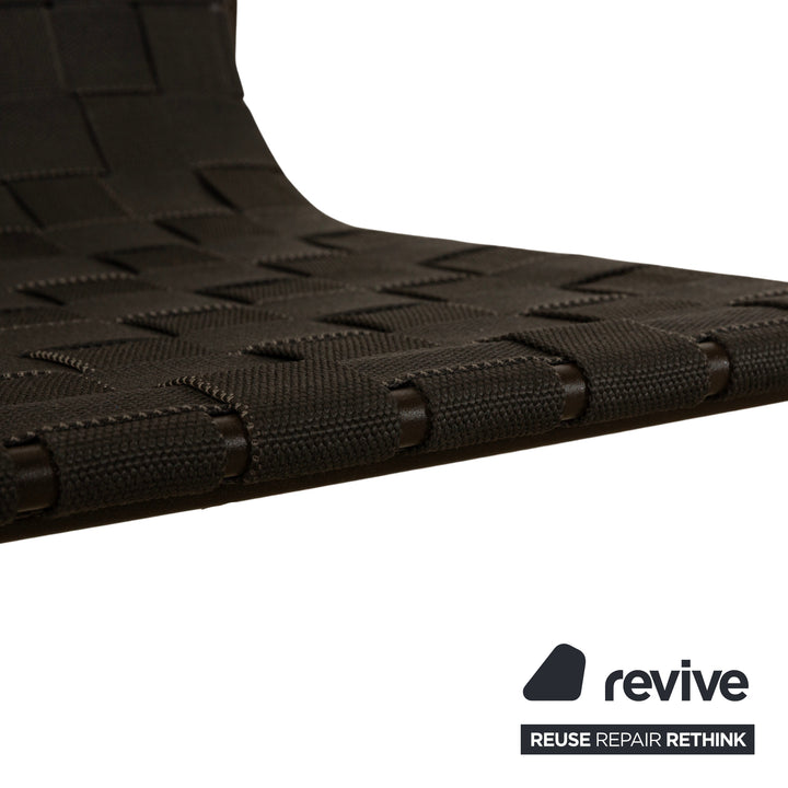 Andreu World Trenza Metall Stuhl Schwarz Dunkebraun Outdoor Gartenmöbel