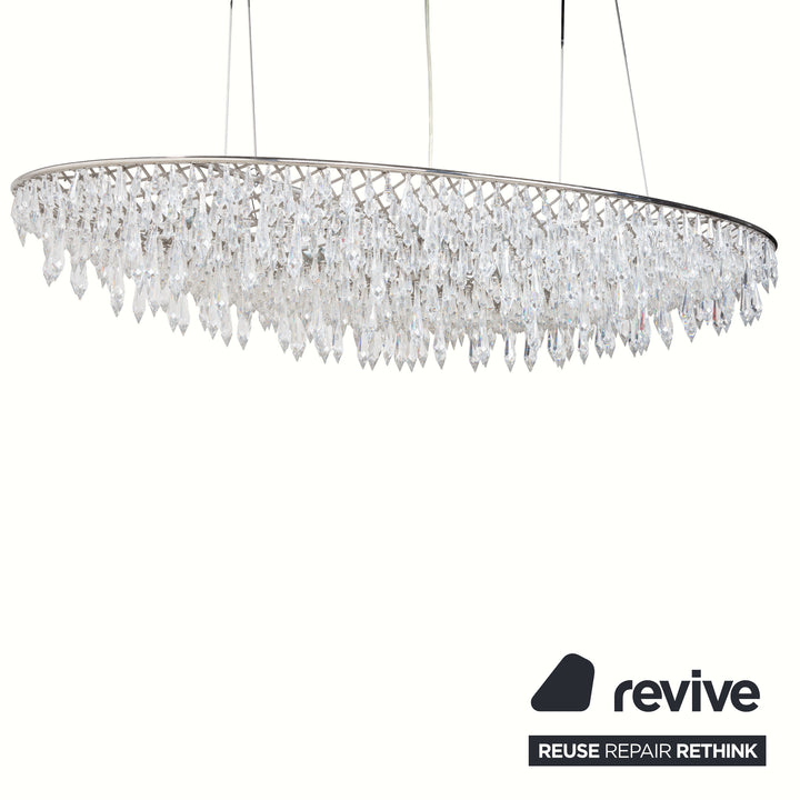 Anthology Quartet Michael von Jakubowski & Rainer Krause Crystal Rain Oval 120cm Pendant Light Crystal Lamp Chandelier Dining Room