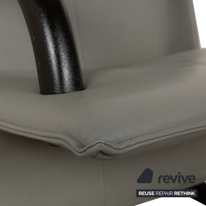 Arflex T-Line 4x Sessel Leder Grau Schwarz