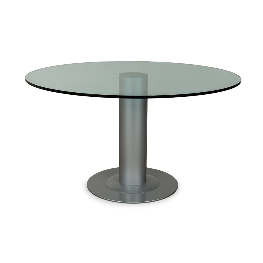 Bacher Castro Glas Esstisch Silber 130 x 130 x 73 cm