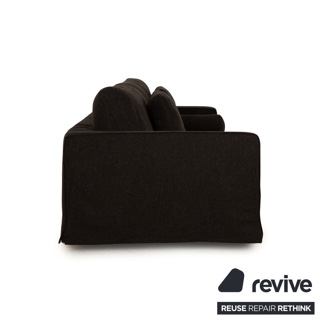 B&B Italia Baisity Stoff Dreisitzer Dunkelgrau Sofa Couch