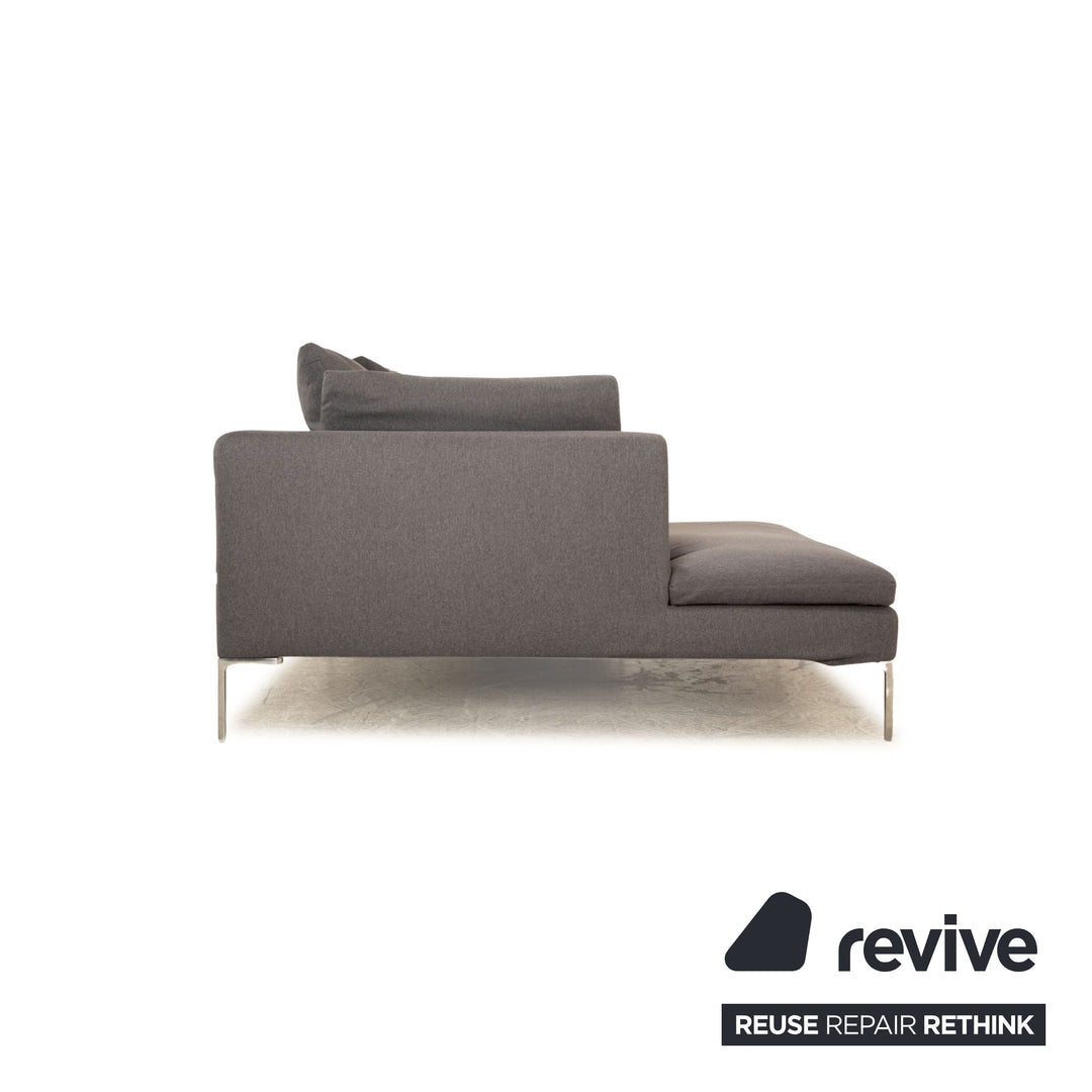B&B Italia Charles Stoff Ecksofa Grau Sofa Couch