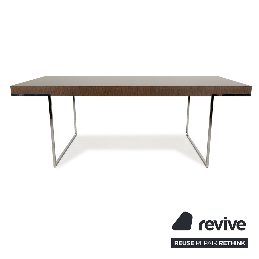 Table à manger vintage en bois marron foncé B&amp;B Italia par Paolo Piva 202 x 76 x 102 cm
