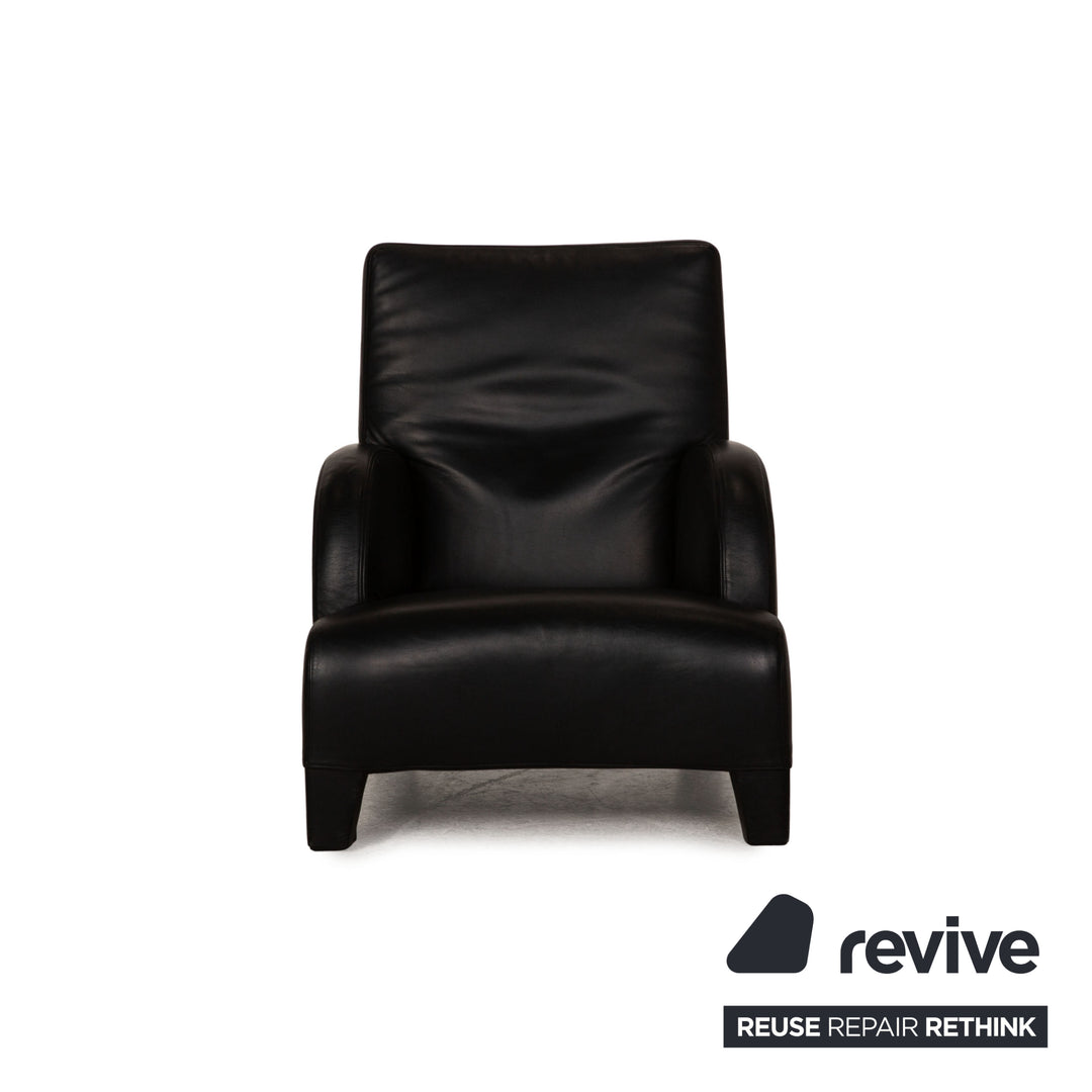 B&amp;B Italia Oriente Leather Armchair Black