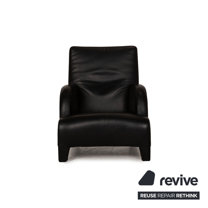 B&amp;B Italia Oriente Leather Armchair Black