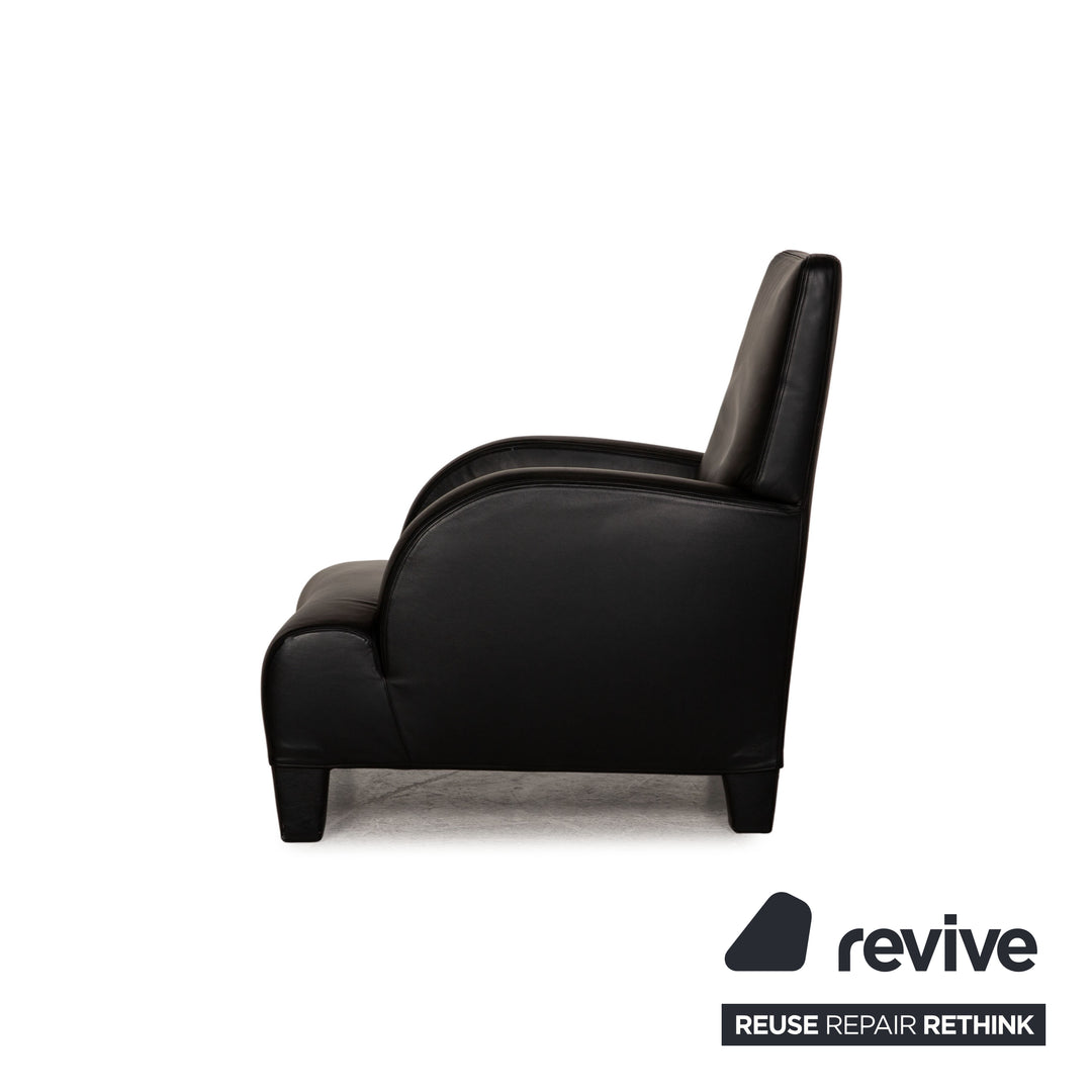B&amp;B Italia Oriente Leather Armchair Black