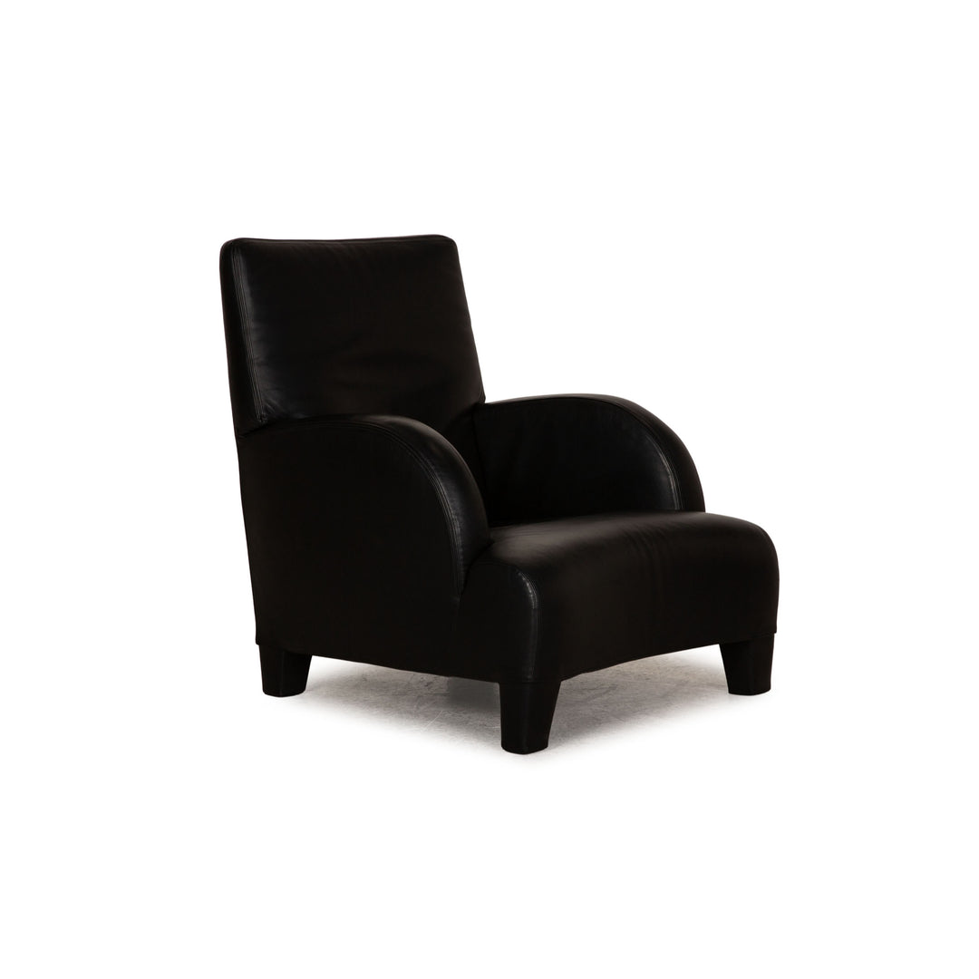 B&amp;B Italia Oriente Leather Armchair Black