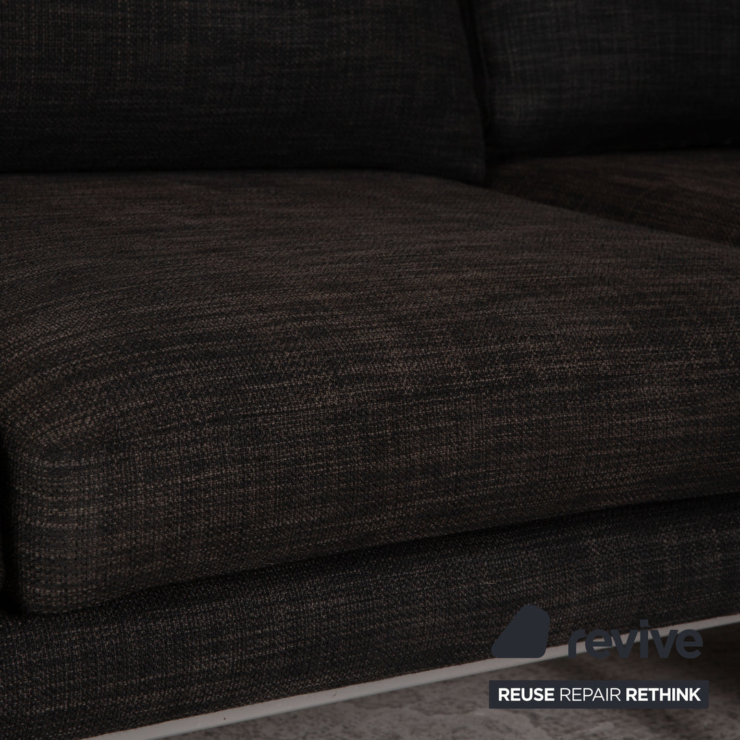 B&B Italia Stoff Ecksofa Grau Couch Recamiere links