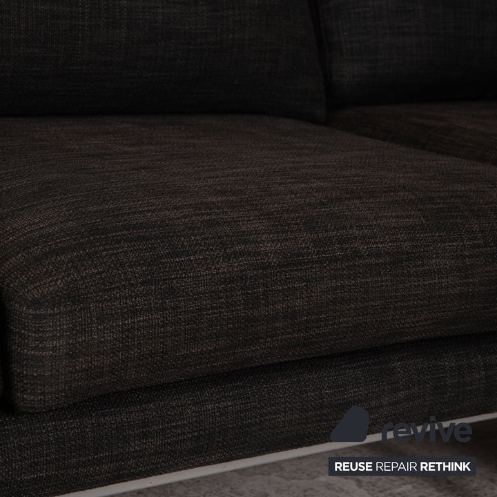 B&B Italia Stoff Ecksofa Grau Couch Recamiere links