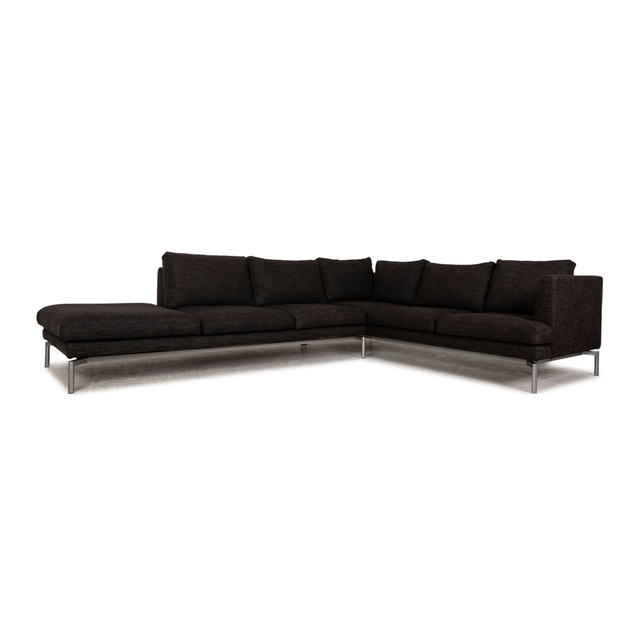 B&B Italia Stoff Ecksofa Grau Couch Recamiere links