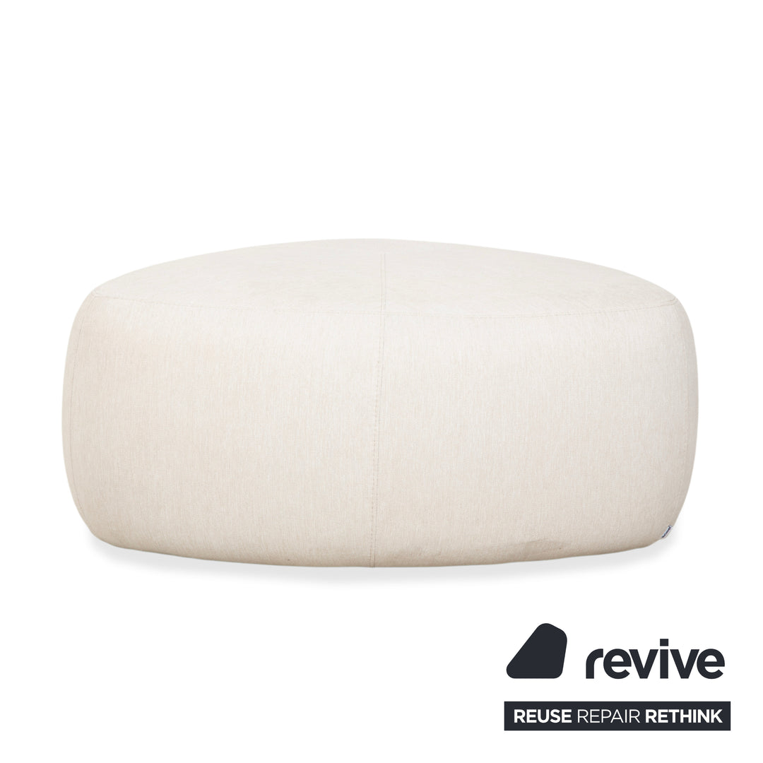 BoConcept Bermuda Stoff Hocker Creme Weiß