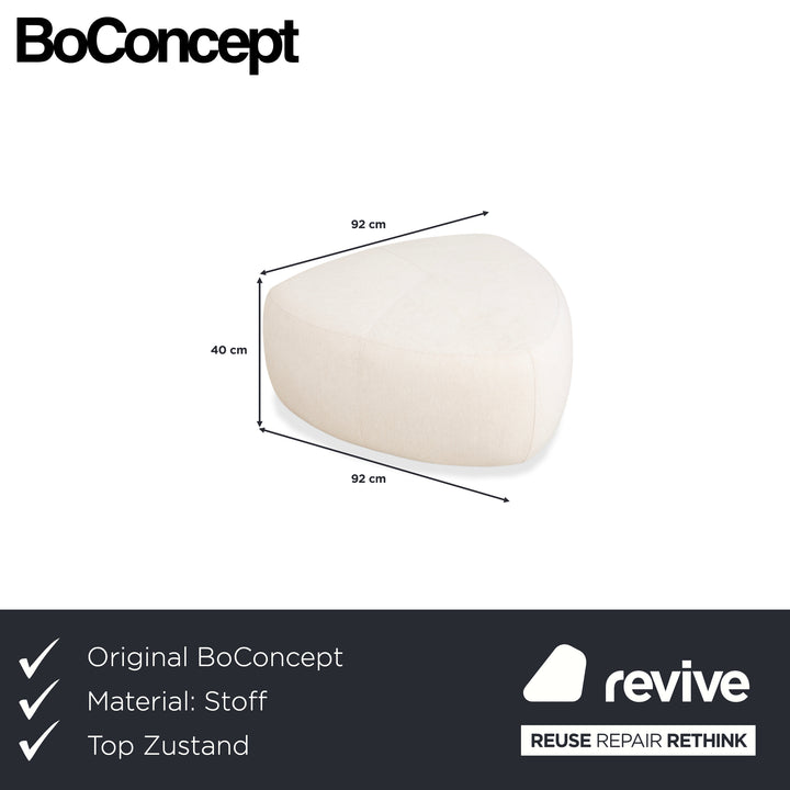 BoConcept Bermuda Stoff Hocker Creme Weiß