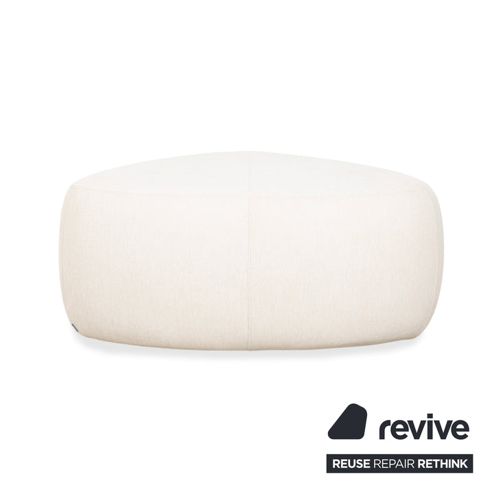 BoConcept Bermuda Stoff Hocker Creme Weiß