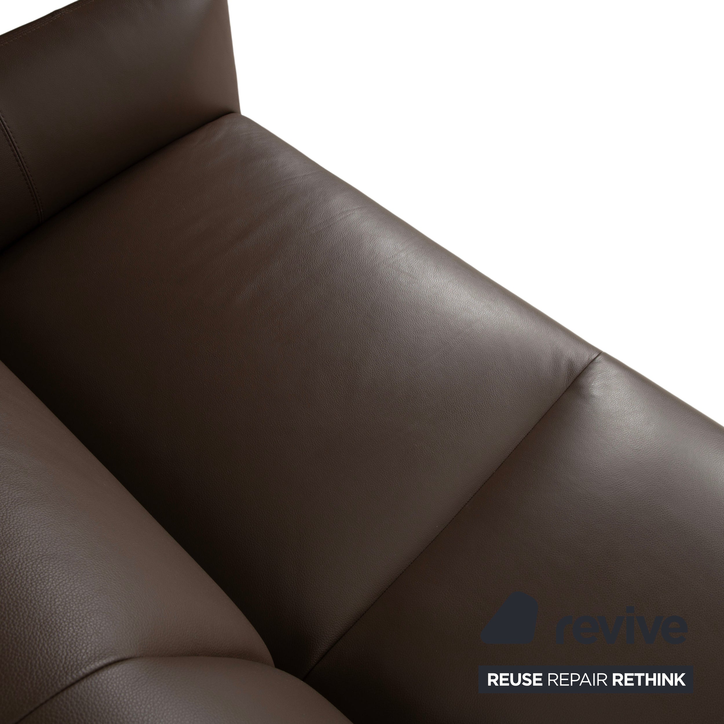 BoConcept Berne Leather Three-Seater Brown Taupe Sofa Couch