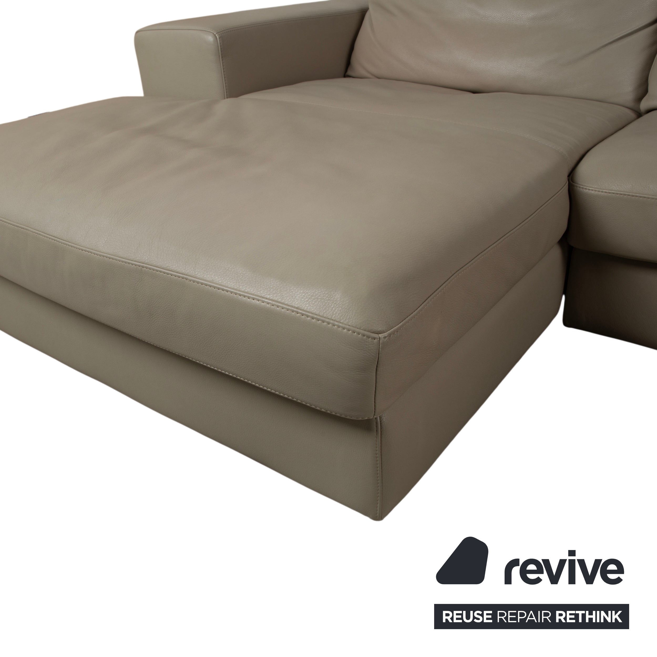 BoConcept Cenova Leder Ecksofa Beige Creme Sofa Couch manuelle Funktion