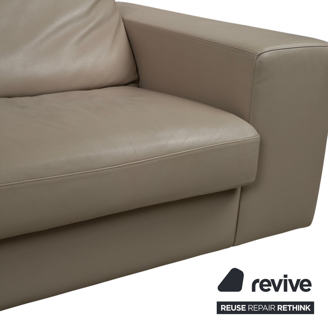 BoConcept Cenova Leder Ecksofa Beige Creme Sofa Couch manuelle Funktion