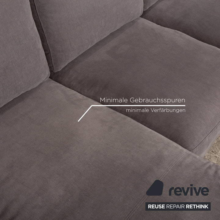 BoConcept Cenova ensemble de canapé en tissu gris chaise longue canapé d'angle gauche tabouret canapé