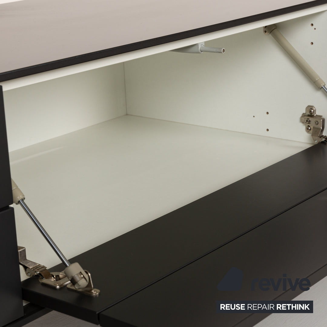 BoConcept Fermo Buffet en Bois Noir Gris Meuble TV
