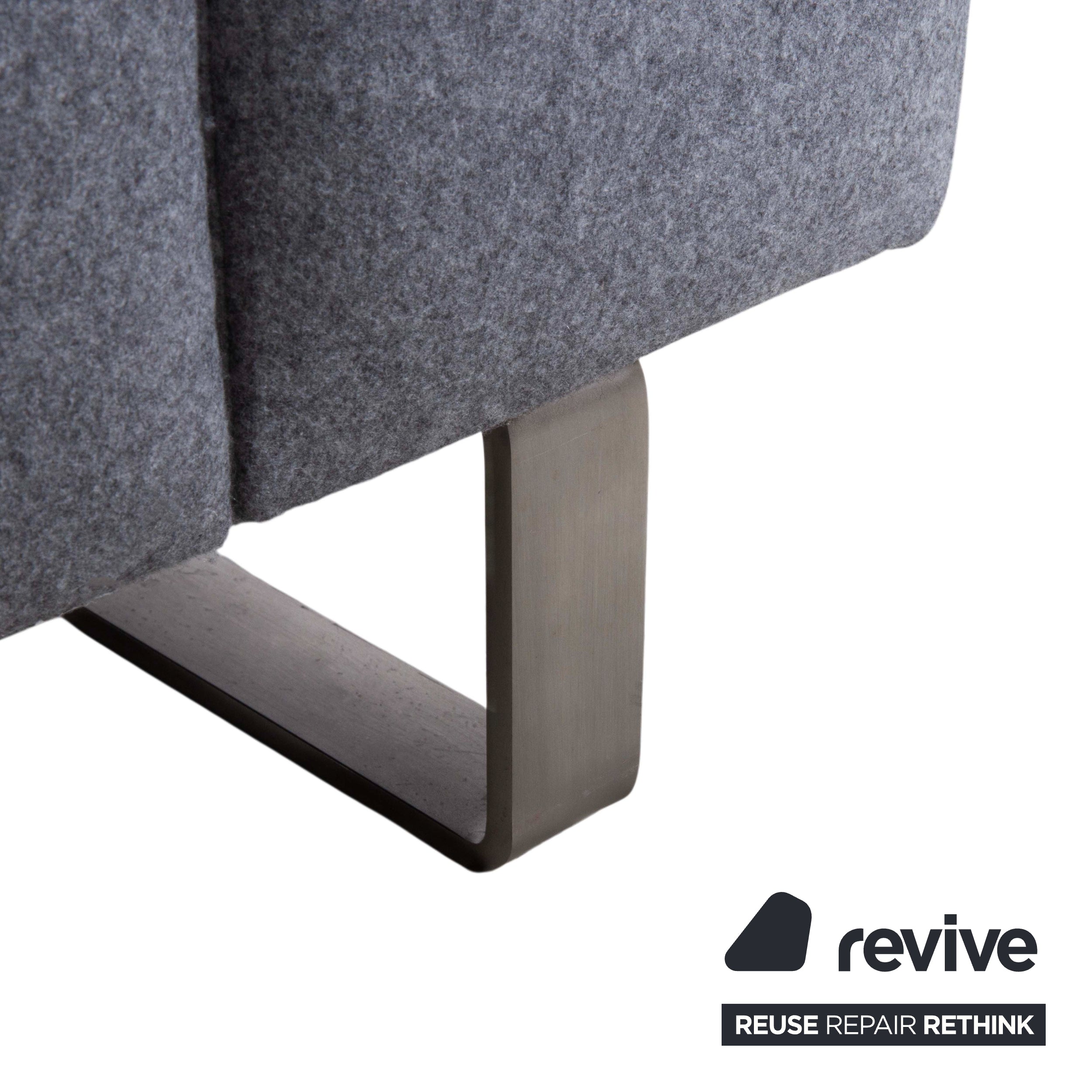 Canapé trois places en tissu gris BoConcept Indivi