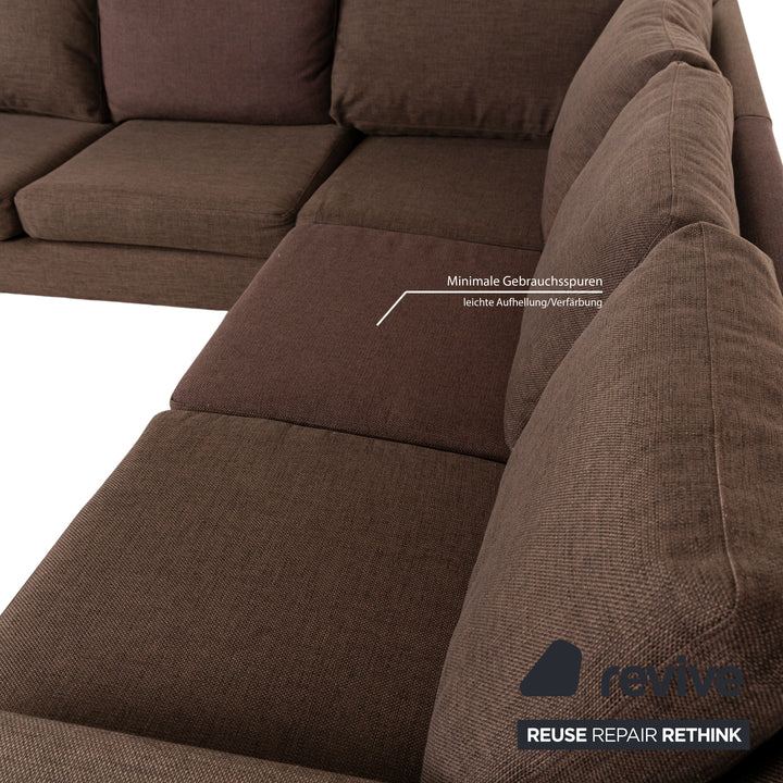 BoConcept Indivi Stoff Ecksofa Braun Sofa Couch