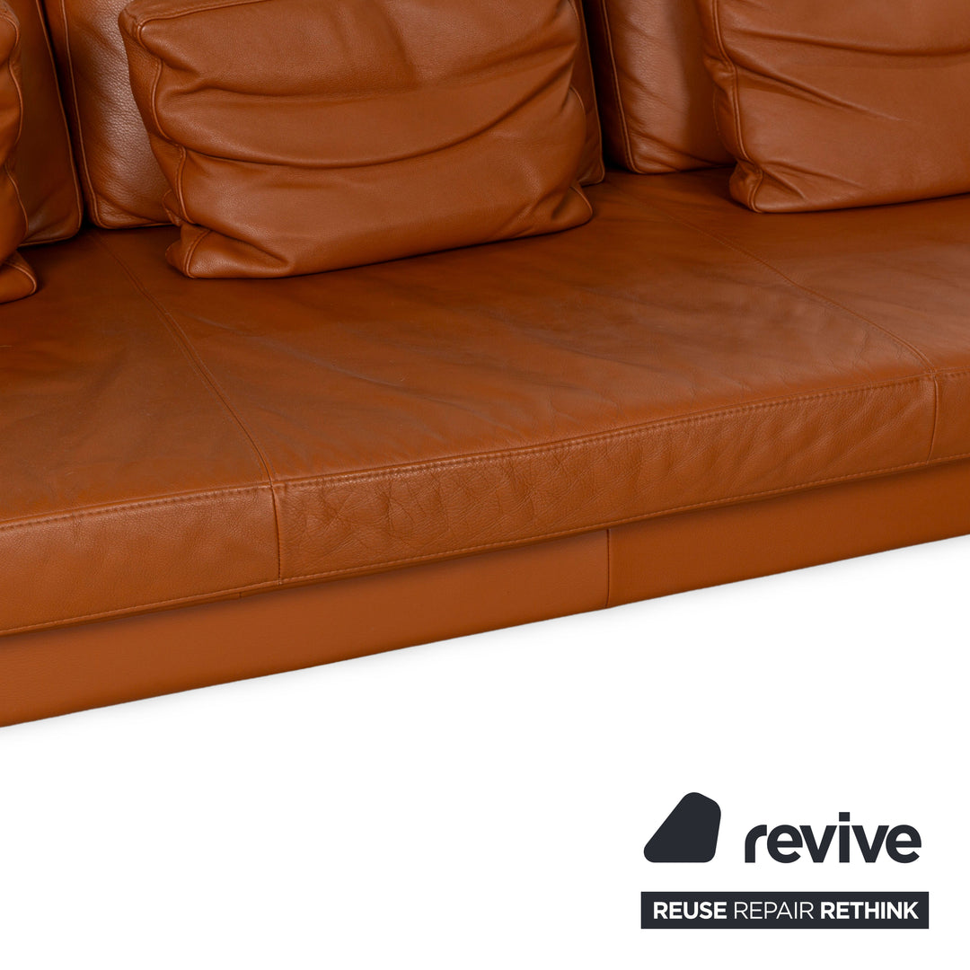 BoConcept Istra Leather Corner Sofa Brown Sofa Couch