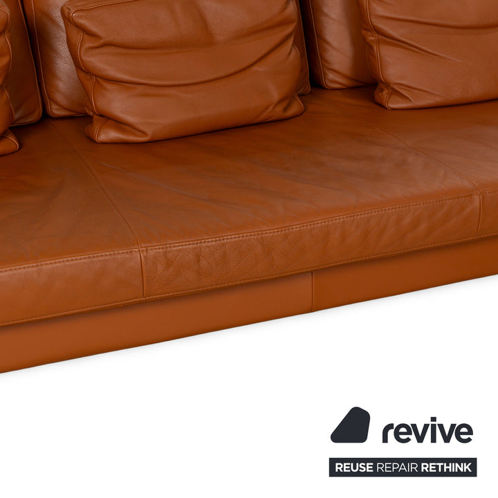 BoConcept Istra Leather Corner Sofa Brown Sofa Couch