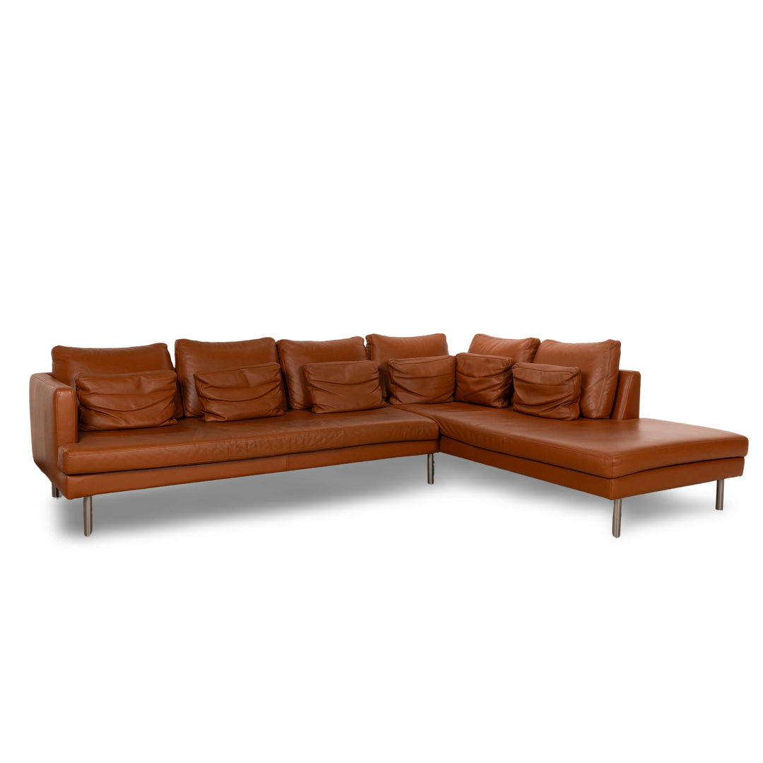 BoConcept Istra Leather Corner Sofa Brown Sofa Couch