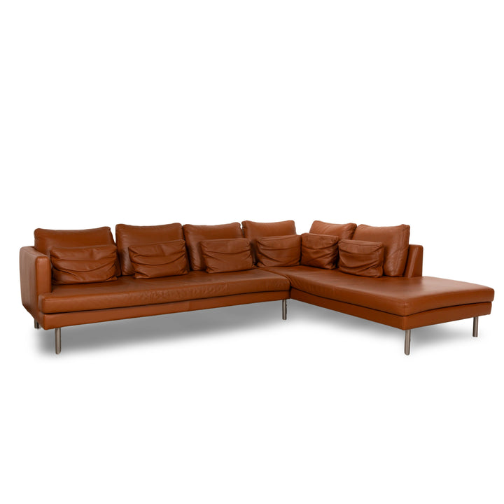 BoConcept Istra Leather Corner Sofa Brown Sofa Couch
