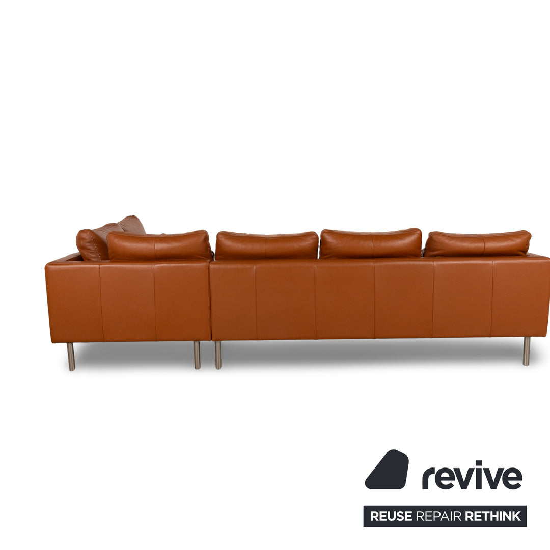 BoConcept Istra Leather Corner Sofa Brown Sofa Couch