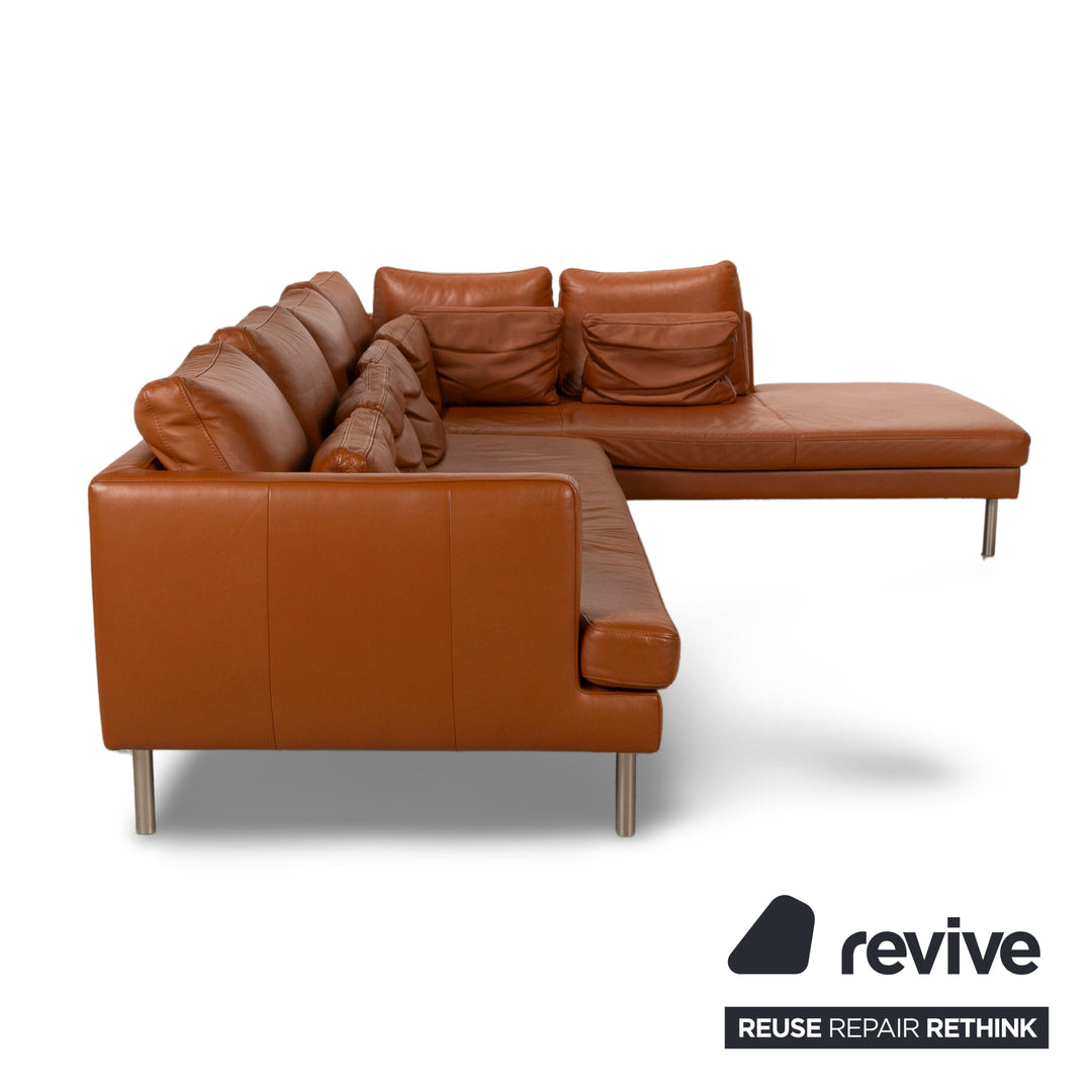 BoConcept Istra Leather Corner Sofa Brown Sofa Couch
