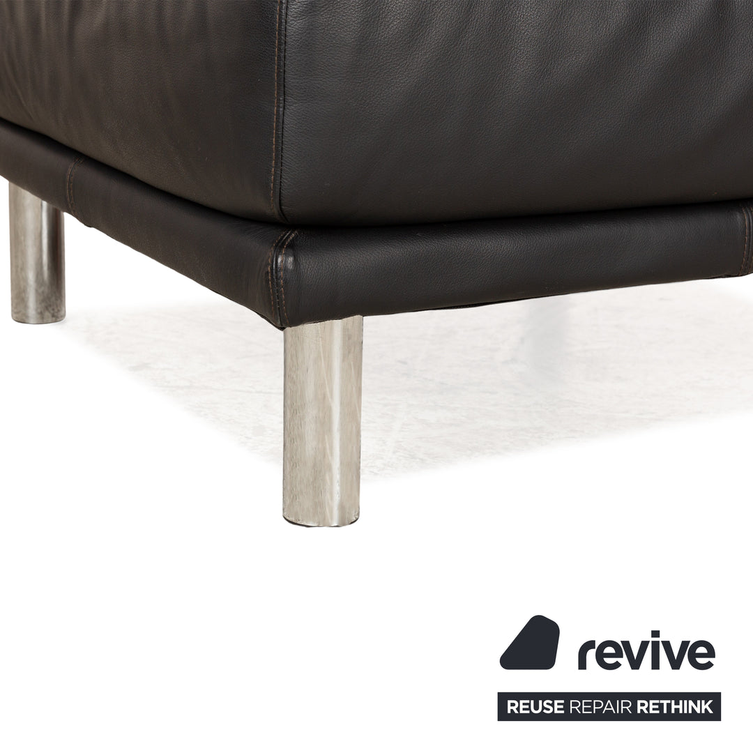 BoConcept Leather Stool Black