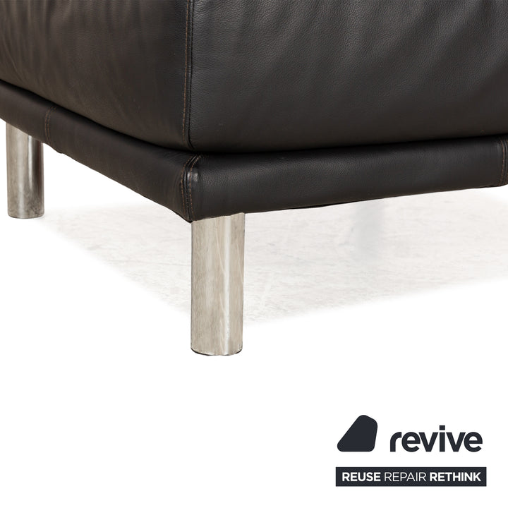 BoConcept Leather Stool Black