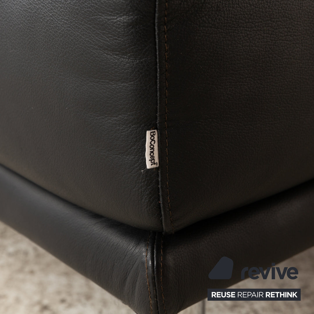 BoConcept Leather Stool Black