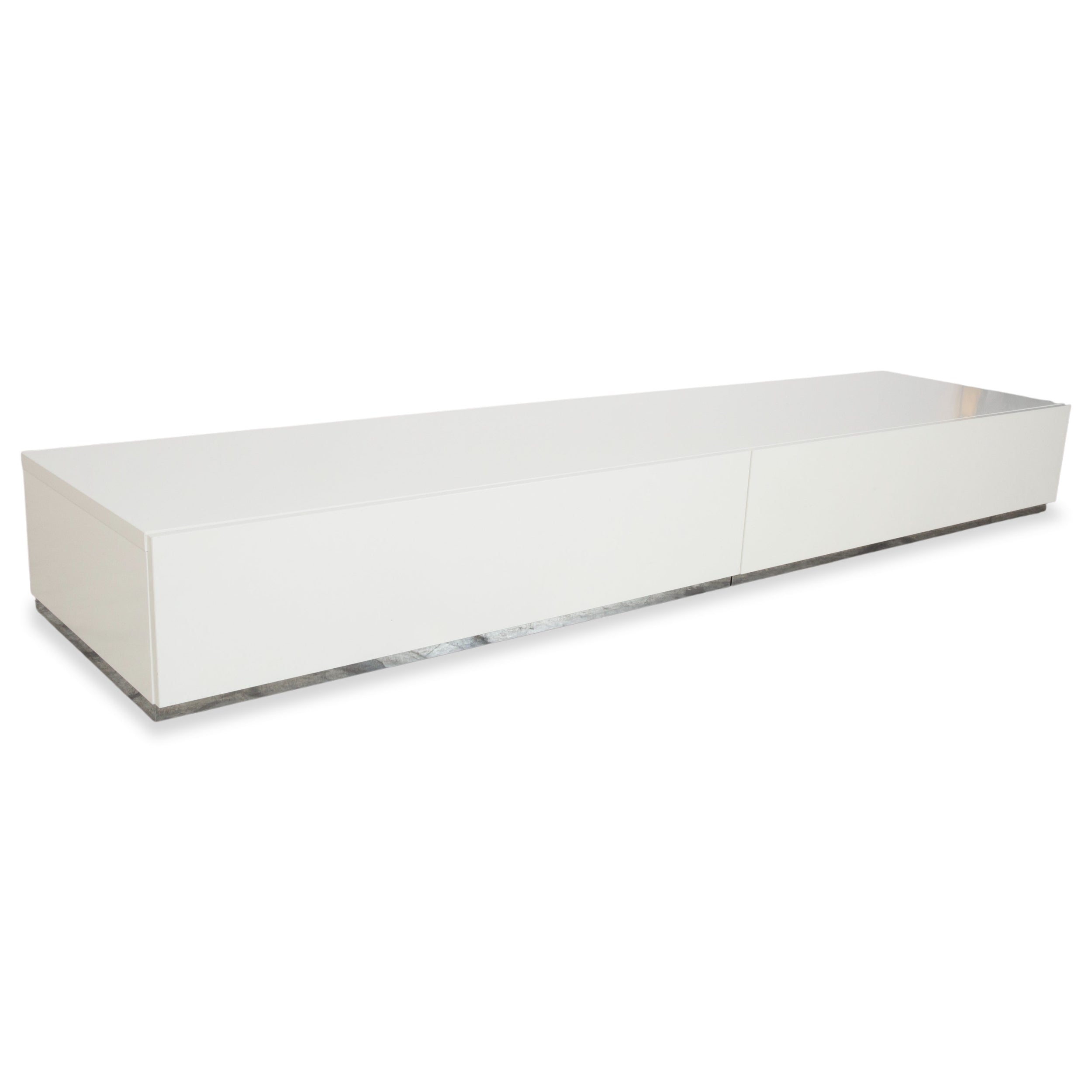 BoConcept Lugano Enfilade en bois Blanc Chromé Meuble TV Meuble bas