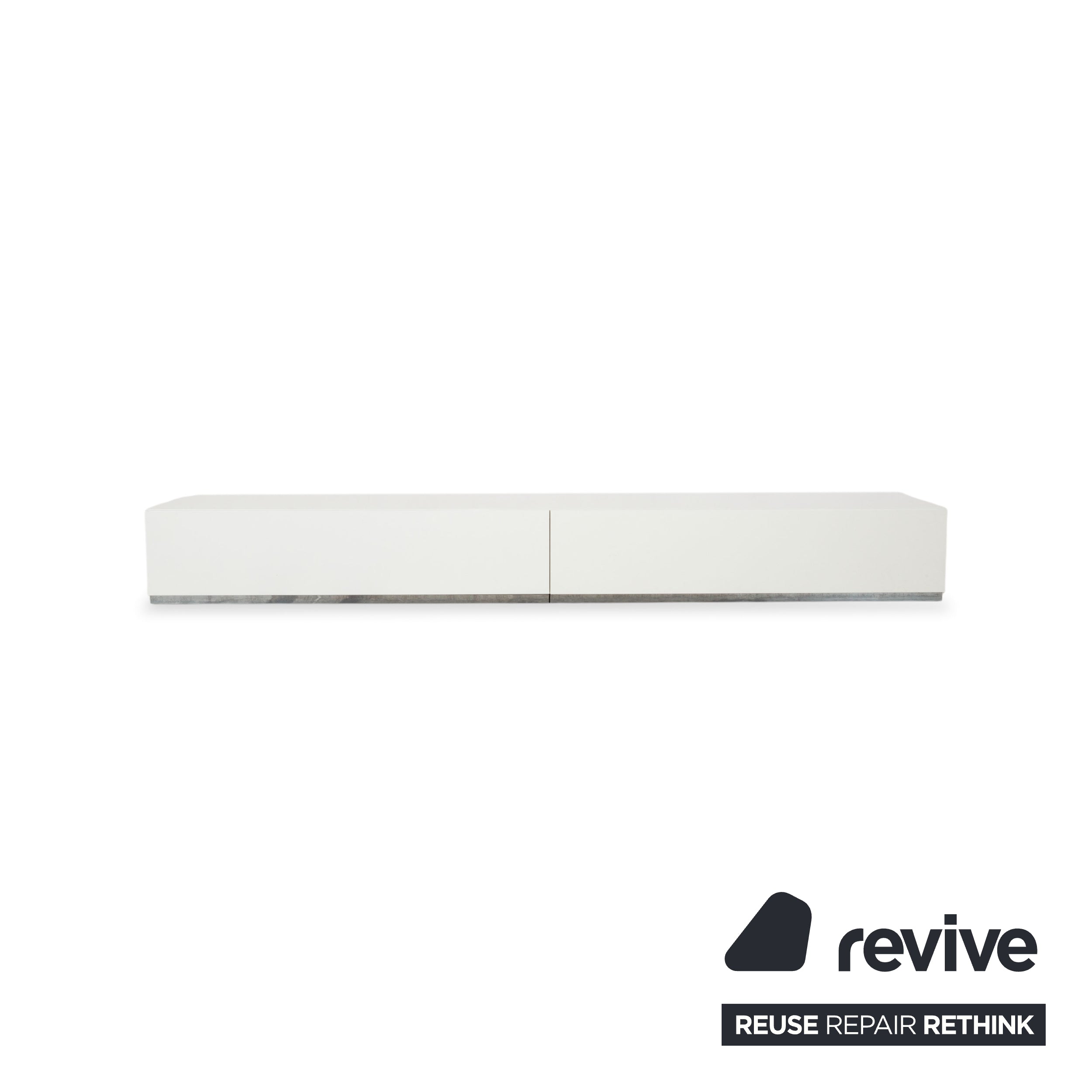 BoConcept Lugano Enfilade en bois Blanc Chromé Meuble TV Meuble bas