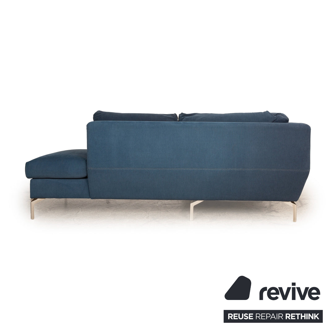 BoConcept Monaco Fabric Corner Sofa Blue Sofa Couch