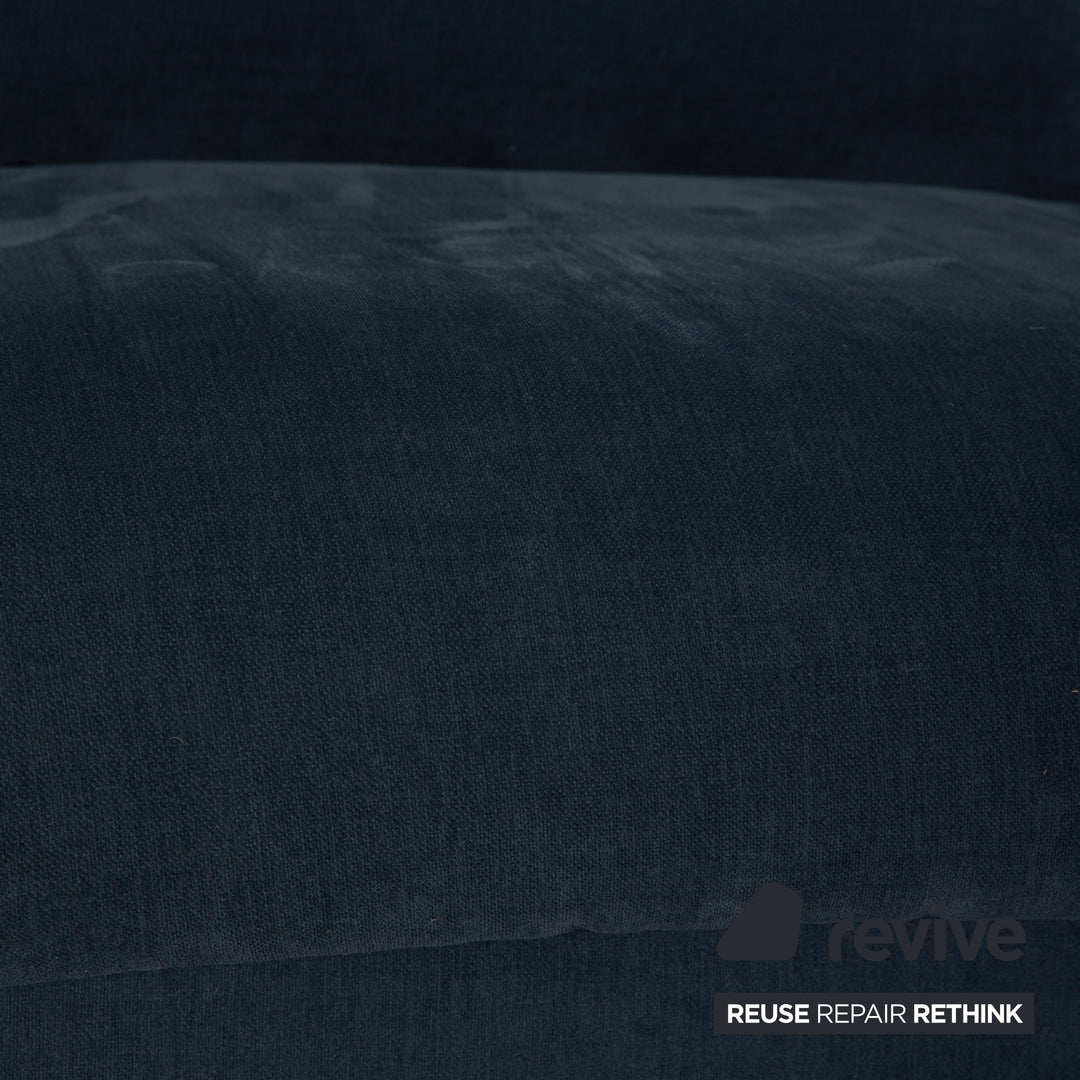 BoConcept Monaco Fabric Corner Sofa Blue Sofa Couch