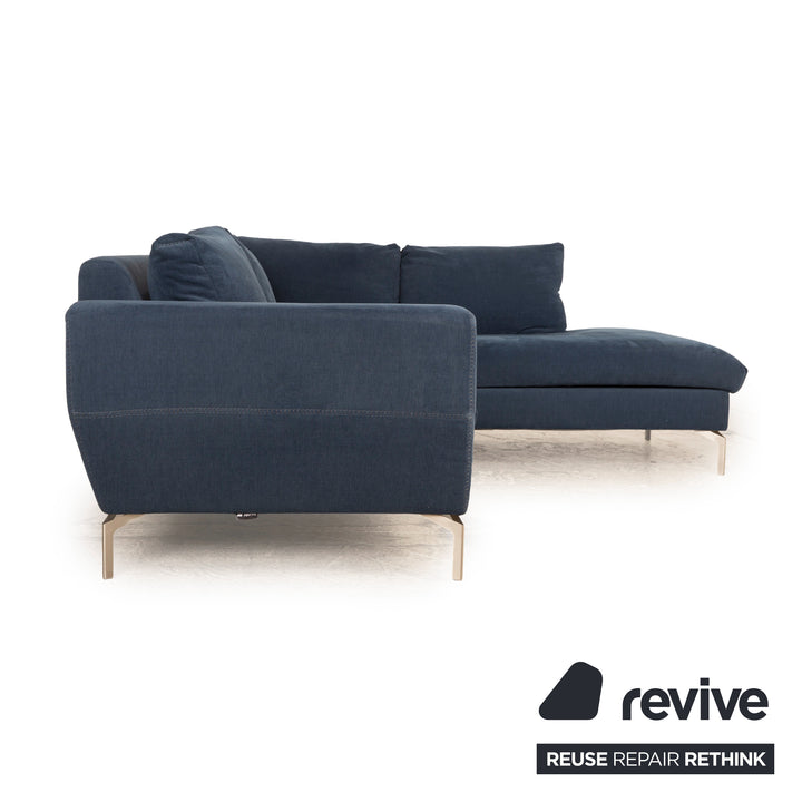 BoConcept Monaco Fabric Corner Sofa Blue Sofa Couch