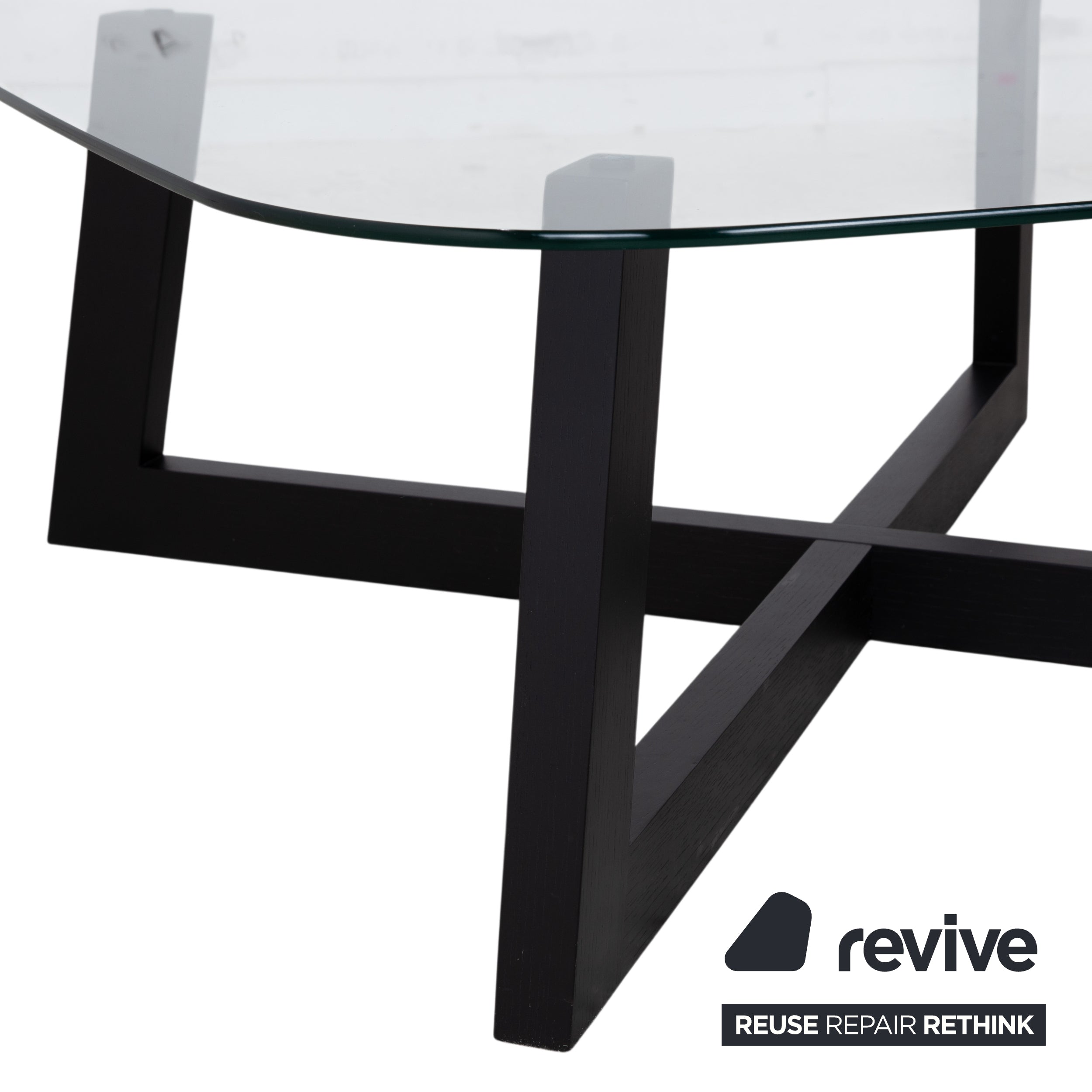 Table basse BoConcept Occa Verre Transparent Piétement Noir